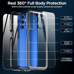 CAUC-&Eacute;tui &eacute;tanche pour Samsung Galaxy A15 5G,R&eacute;sistant &agrave; la Neige, &agrave; la poussi&egrave;re et aux Chocs, certifi&eacute; IP68 Housse de Protection enti&egrave;rement &eacute;tanche - Neuf