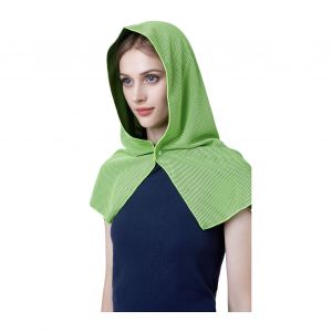 Foulard À Capuche Refroidissant, Fermeture À Bouton, Serviette De Protection Uv, Séchage Rapide, Conception Portable, Serviette De Sport Unisexe-Vert - Neuf