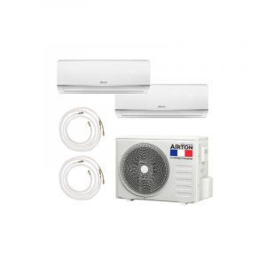 Pack Climatiseur reversible bi-split AIRTON - A Poser Soi-meme - 2500W - 2500W - Readyclim 2x4M - Neuf
