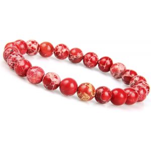 Eryi-Bracelet De Perles De Chakra En Pierres Naturelles De Jaspe De Sédiment Marin De 8 Mm (Vert) Bracelet De Chakra Vert Bracelet Femme Bracelet Homme Bracelet Vert Bracelet Vert Bracelet De Yoga - Neuf