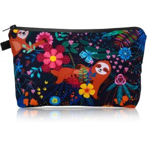 KALANKA-Petite Trousse Maquillage Organiseur Toilette en Nylon Noir Mini Tournesol Pochette Sac à Main Crayons Accessoires Rentrée Scolaire Adolescentes Femmes Voyage Paresseux Grande Taille Décontra - Neuf