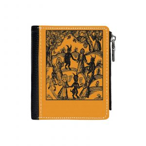 Portefeuille Danse avec le diable _2124 Compact en Simili-Cuir PU Porte-Cartes avec Fermeture Éclair Multi-Poches Unisexe Homme Femme Ad - Neuf