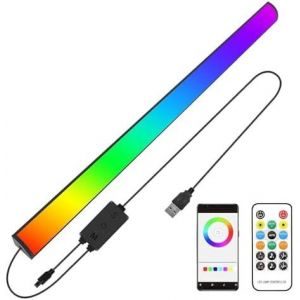 Lampe de bureau LED RVB, USB, télécommande, barres lumineuses avec télécommande, éclairage de jeu RVB, pour PC, jeux vidéo, décoration de chambre - Neuf