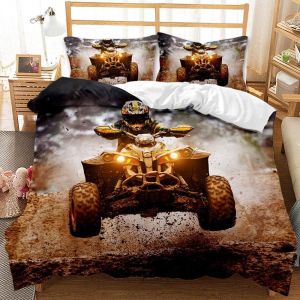 Ensemble Housse De Couette Xcm D Imprim&iquest;&iquest; Moto Tout-Terrain Pi&iquest;&iquest;Ces Parure De Lit Microfibre Housse De Couette Avec Fermeture &iquest;&iquest; Glissi&iquest;&iquest;Re Et Taies D'o - Neuf