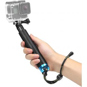 19" Selfie Stick Autophoto Alloy Aluminum Telescopable Hand Monopod for GoPro Hero 13/12/11/10/9/8/7 Black Silver White/6/5/Fusion Crosstour Campark New APEMAN - Neuf