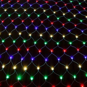 Guirlande Lumineuse Solaire Led Color&eacute;e, 3 M X 2 M, Aliment&eacute;e Par Usb, Rechargeable, Pour Balcon, Cl&ocirc;ture, &Eacute;tanche, D&eacute;coration De No&euml;l Romantique - Neuf
