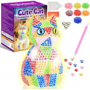 Cadeau Fille 4 5 6 7 8 9 10 Ans, Veilleuse Enfant Activité Manuelle Enfant Jouet Fille 3 4 5-10 Bricolage Enfantloisirs Créatifs 8-10 Ans Veilleuse Lampe De Chevet Diamond Painting - Neuf