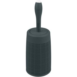 KAL-Brosse Wc Ronde En Plastique Imitation Toile De Jute Avec Système D'Injection De Détergent Interne, Gris Foncé, Taille Unique - Neuf