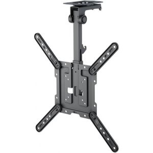 Support De Plafond Pour Tv De 23 À 55 Pouces (58-140 Cm), Support Tv, 20 Kg, Orientable Latéralement, Angle De Plafond Réglable, Avec Fonction De Pliage Et De Verrouillage 70824 - Neuf