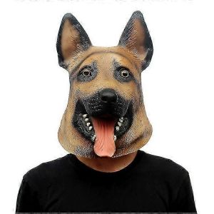 Chien Tête Masque Halloween Fête Chien Costume Masques Super Bowl Underdog Costume Latex Animal Head Mask (Berger Allemand) - Neuf