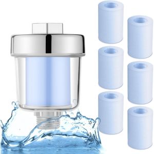 Filtre Douche, Filtre de Douche avec 6 Cartouches Filtrantes Rempla&ccedil;ables, Filtre &agrave; Douche pour Eau Dure, Filtre Douche Efficace des Impuret&eacute;s Dans L'eau, Filtre pour Douche ou Robinets - Neuf