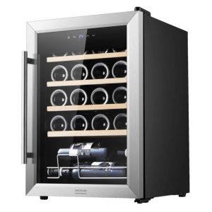 Cecotec Bolero GrandSommelier 2050 Refroidisseur de vin compresseur Pose libre Noir, Acier inoxydable 20 bouteilles - Neuf