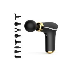 Pistolet De Massage Portable Pour Tissus Profonds Avec 3 Niveaux De Vitesse Et 8 Embouts Pour Soulager Les Muscles - Neuf