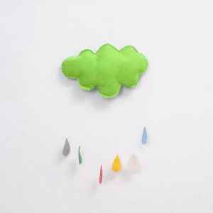 Tenture Murale D&eacute;cor Nuages Goutte D'eau Pour B&eacute;b&eacute; Enfants Chambre Nursery Room Tente Le Nuage Vert - Neuf