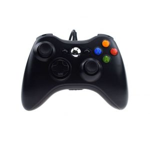 Manette De Jeu Filaire Usb Avec Vibrations Pour Xbox 360 (Pc) - Noir - Neuf