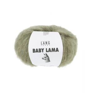 Pelote De Laine Baby Lama - Lang Yarns - Fil Noble, Moelleux Et Isolant Thermique. Color : 0044 Vert - Neuf