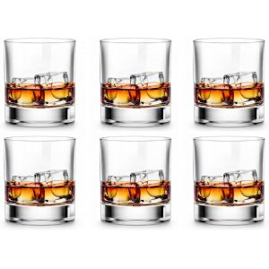 Lot De 6 Verres À Whisky De Qualité Supérieure-310 Ml-Idées Parfaites Pour Les Amateurs De Scotch-Verres À Rhum-Verres À Whisky De Bar-Transparent - Neuf