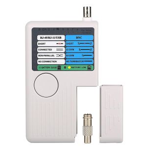 MEVRONISSHOP-Testeur de c&acirc;ble r&eacute;seau multifonction 4 en 1, testeur de fil Cat5 Cat6 de c&acirc;ble LAN RJ45/RJ11/USB/BNC, Testeur de c&acirc;ble r&eacute;seau - BNC, RJ45, RJ11 - Neuf