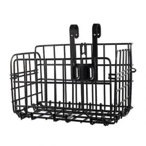 Panier De Velo A Cliquetis, Panier Avant Amovible Pour Scooter, Pour L'ecole, Achat En Exterieur Avec Velo Noir - Neuf