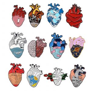 12 Pi&egrave;ces Coeur Anatomique D&eacute;licat Broche &Eacute;pingles Broches &Eacute;pinglettes Cadeaux Pour - Neuf