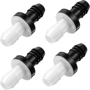 4 pcs clapet anti-retour 3/8 pouce 10 mm ABS enfichable clapet anti-retour huile eau gaz anti-retour unidirectionnel pour Liqu - Neuf