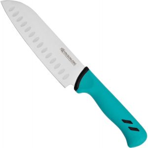 Oayew-Couteau Santoku - Lame De 177 Mm - Lame En Acier Molybd&egrave;ne De Haute Qualit&eacute; - Couteau &Agrave; D&eacute;couper Pour Boucherie - Manche Ergonomique Et Antid&eacute;rapant - Neuf