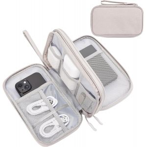 KAL-Sac Rangement Cable À 3 Couches, Pochette Cable Voyage Portable, Organisateur Accessoires Électronique Pour Chargeurs, Banques D'Alimentation, Adaptateurs, Disque Dur Externe ¿Gris - Neuf