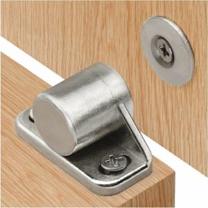 Loquet magnétique pour Porte de Placard 4 Pièces d'Argent Loquets Magnétiques avec des Vis Aimant Meubles puissant Aimant de Fermeture pour Portes Coulissantes Tiroirs Fenêtre Magnétisé Cabinet - Neuf