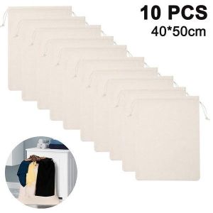 Bran Lot De 10 Sacs &Agrave; Chaussures &Eacute;l&eacute;gants En Tissu Non Tiss&eacute; Avec Cordon De Serrage &iquest; R&eacute;sistants, Imperm&eacute;ables Et Multifonctionnels Pour Les Voyages Et L'organisation De La Maison - Neuf