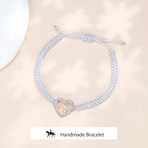 Tianyi-Bracelet Cordon Filigrane Argent 925 Infini Amour Coeur Arbre De Vie Bracelet Pour Fille Femme Ado R&eacute;glable, Anniversaire Journ&eacute;e Enfants Bijoux - Neuf