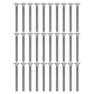 XYONG Lot de 30 boulons de carrosserie a filetage grossier en acier inoxydable A2, M8 x 1,25, DIN603, M8 x 90 - Neuf