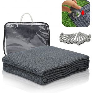 Awning Mat,300 X 300 Cm,Breathable,Non-Slip,Washable,Mildew Proof,Uv Stabilised,With 12 Holes,13 Pegs And Carry Bag - Neuf
