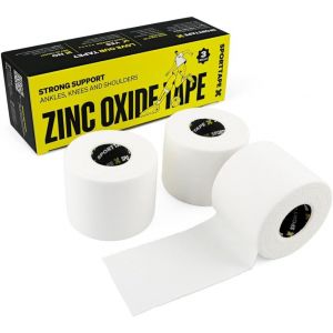 Kalanka-Bande De Zinc Oxide - 3 Rouleaux - 5 Cm X 10 M | Bande De Sport Blanche | Pour Épaule, Genou, Prévention Des Ampoules | Rugby & Football, Blessures Sportives - Neuf