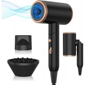 Sèche Cheveux Ionique Voyage 2400w Mini Seche Cheveux Professionnel Puissant Avec Diffuseur Boucle Et Accessoires Hair Blow Dryer Sèche Cheveux - Neuf