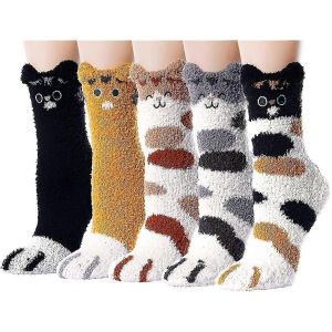 10 Paires De Chaussettes Pour Femmes Color&eacute;es &Agrave; L'int&eacute;rieur Animal Slipper Chaussettes (Multicolore 4) Szrh A-F - Neuf
