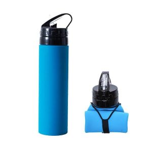 Bleu Gobelet &agrave; eau en silicone pour les sports de plein air 600ml - Neuf