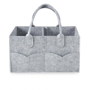 Couches B&eacute;b&eacute; Berceau De L'organisateur, Pliable P&eacute;pini&egrave;re Panier De Stockage Pour Les Lingettes & Baby Essentials, De Gris, Avec Divis&eacute;e Design - Neuf