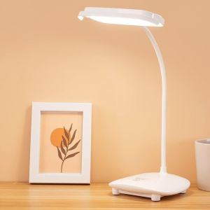 Lampe De Bureau Rechargeable Usb Sans Fil 2pcs 13200mah 40 Led, Lampe De Lecture Pour Enfants Lampe Tactile 3 Couleurs 3 Modes Dimmable, Lampe De Chevet Alimentée Par Batterie - Neuf