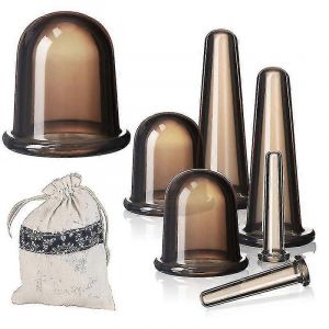 7 Ventouses En Silicone Set De Thérapie Par Ventouses Tasses De Massage Acupuncture Kit De Thérapie Par Ventouses À Domicile - Neuf