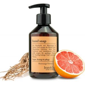 Savon Pour Les Mains Orange Sanguine & V&eacute;tiver,Savon Liquide En Distributeur &Agrave; Pompe,Parfum Fruit&eacute; Et Bois&eacute;,Sans Parab&egrave;nes,Silicones & Microplastiques,V&eacute;g&eacute;talien,250 Ml - Neuf