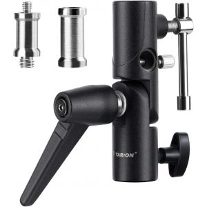 Support de Flash H Type 2 Sections 180°Réglable Adaptateur pour Flash Softbox Parapluie 1/4" 3/8" Support de Lumière Trépied Monopode - Neuf