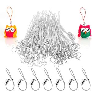KALCX-50 Pi&egrave;ces Argent T&eacute;l&eacute;phone Cha&icirc;ne,Sangle Cordon T&eacute;l&eacute;phone Portable Simple,Boucles Charme T&eacute;l&eacute;phone Portable Avec Mousqueton,Sangle T&eacute;l&eacute;phone Portable Cordon Pour Pendentifs Porte-Cl&eacute;s - Neuf