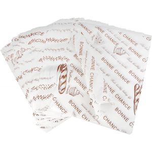 Letnerny-Lot De 100 Feuilles De Papier D'emballage Alimentaire, 38 X 28 Cm, Feuilles De Papier Sulfuris&eacute; De Qualit&eacute; Alimentaire, Papier Sandwich Imperm&eacute;able, Papier Pour Poissons Et Frites, Paniers - Neuf