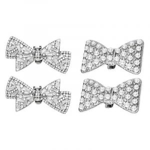4 Pcs Arc Chaussure Clips Amovible Chaussure Bowknot Chaussures Bijoux D&eacute;coratif Chaussure Accessoires Pour Wome - Neuf