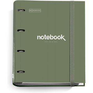 Classeur A4 &Agrave; 4 Anneaux + Recharge 100 Feuilles A4, Petits Carreaux 5 Mm, Papier 90 G/M&sup2;, Fermeture Caoutchouc, Fournitures Scolaires Et Bureau, Organiseurs, Emotions Rose - Neuf