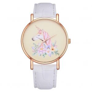 Lvpai Dessin Anim&eacute; Motif Animal Montre Cadran Analogique Ultra Mince Ceinture Loisirs Quartz Montre-Bracelet (Blanc) - Neuf