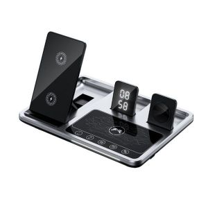 Chargeur Sans Fil 3-En-1 C62 Pour Iphone, Apple Watch Et Airpods, Pliable, Charge Rapide 15 W - Neuf