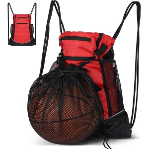 Acdsgd-Sac &Agrave; Dos Sport Avec Filet Amovible, Sac De Sport Homme & Enfant, Sac &Agrave; Cordon De Sport Polyvalent Pour Football, Gym Et Randonn&eacute;e - Neuf