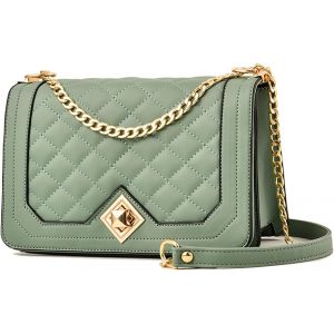 Petit sac à bandoulière vert pour femme, sac à main en cuir PU, sac à bandoulière avec chaîne, fourre-tout, sac messager, sac à bandoulière, sacs à bandoulière - Neuf