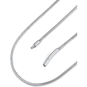 Kal-Collier Homme Femme Acier Inoxydable Chaîne Serpent 2 Mm Pour Pendentif Longueur De 40/45/50/55/60/65/70/75 Cm - Neuf